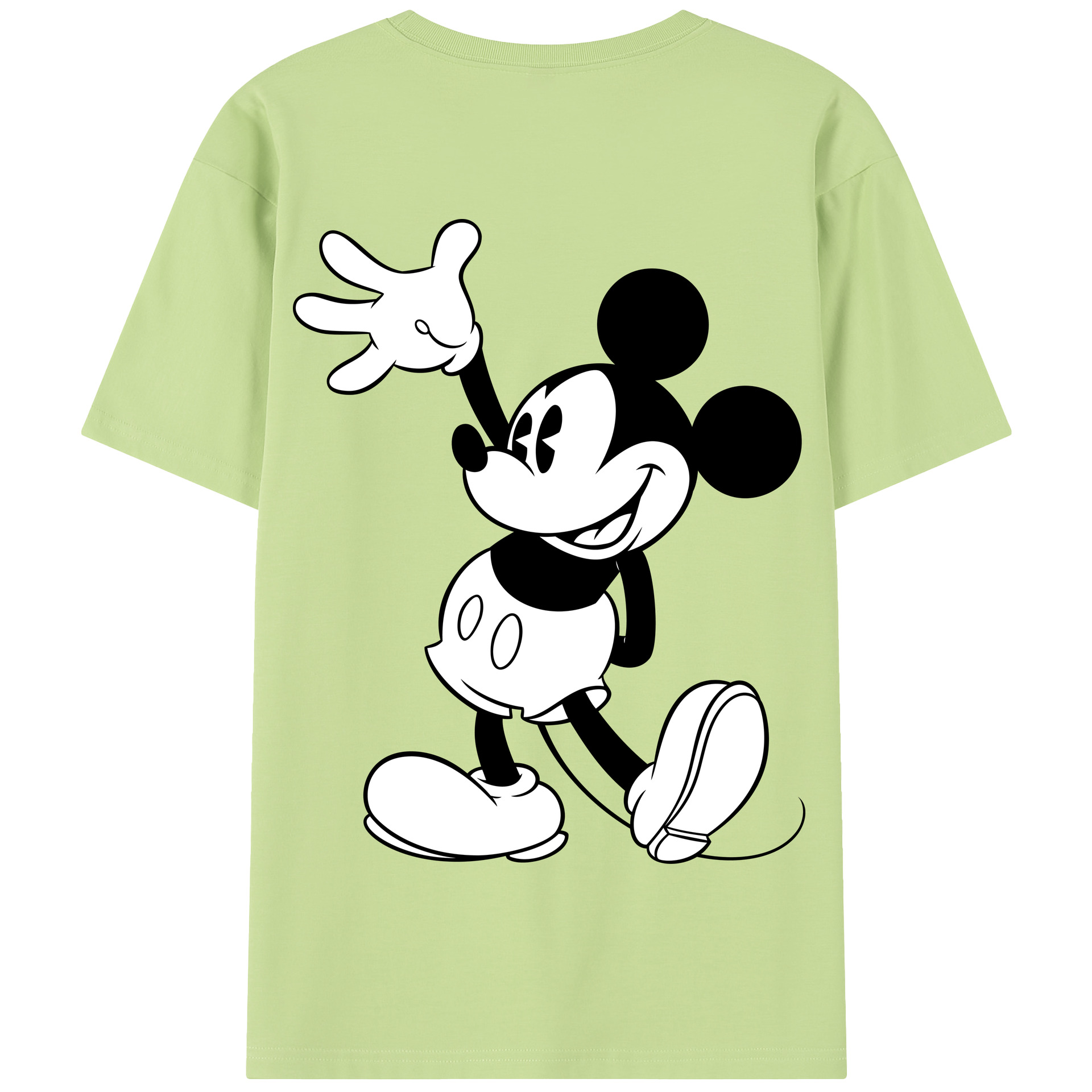 （画像用） ミッキーマウス Mickey Mouse 綿100％半袖Tシャツ（背面プリント）